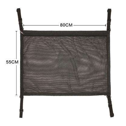 SEAMETAL Car Ceiling Storage Net Pocket 80cm*55cm Hanging Polyester Mesh Storage Bag Traveling Auto Roof Organizer with Zipper