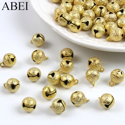 10mm Copper Bells DIY Crafts Accessories Christmas Gingle bell Wedding party Decoration Matte Gold Bell