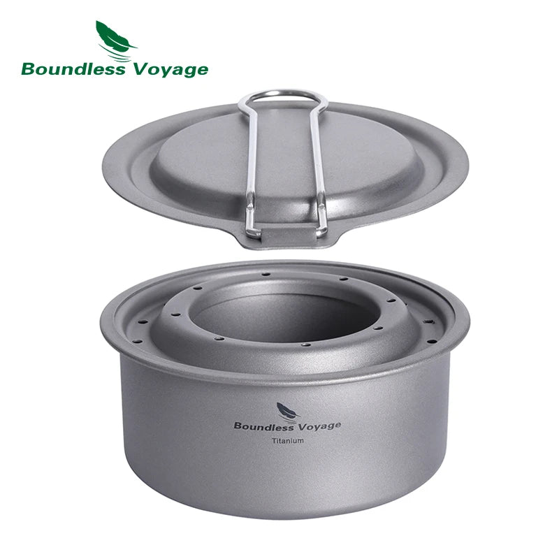 Boundless Voyage Camping Alcohol Stove Ultralight Titanium Wood Burning Stove Outdoor Multi-Fuels Mini Stove Ti2011C-13C