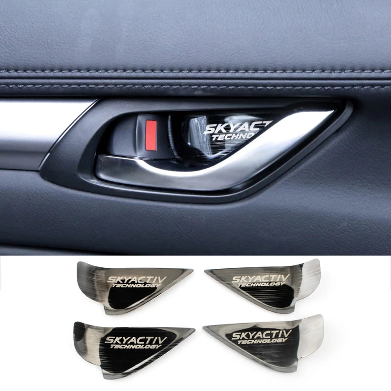 Car Interior Door Handle Bowl Trim Cover Stickers For Mazda 3 6 BL BM GJ CX3 CX-5 CX5 KE KF CX7 CX9 MX5 Axela ATENZA Accessories