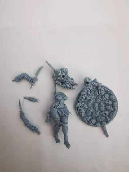 model kit resin kit 28353 kingdom death long-haired assassin Unassembled Sculpture for Hobbyists