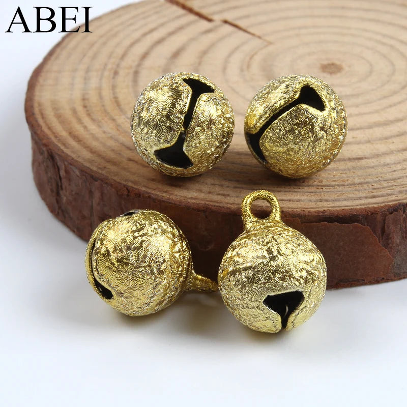 10mm Copper Bells DIY Crafts Accessories Christmas Gingle bell Wedding party Decoration Matte Gold Bell