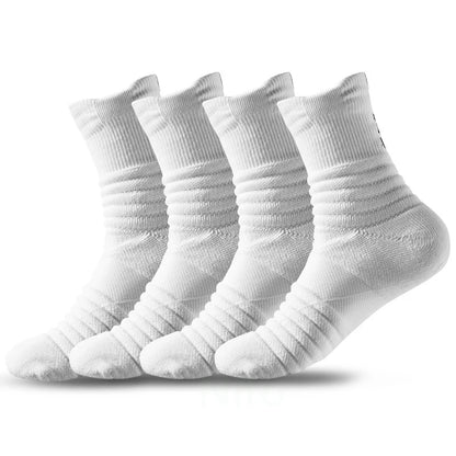 High Socks Men Basketball Sport Socks Breathable Running Cycling Soccer Hiking Black Athletic Cotton Sock Men Winter Warm Socks