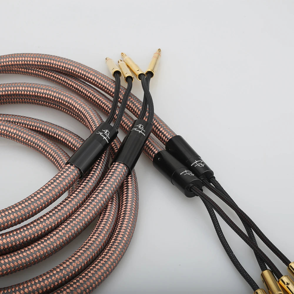 Hifi Speaker Cable Pure Copper Audio Wire with Gold-Plated Banana Plug for Enhanced Sound Quality