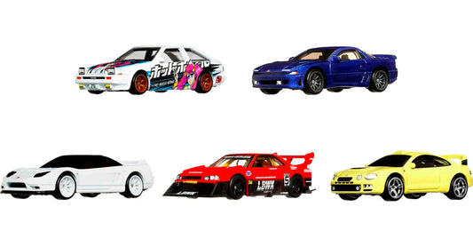 Hot Wheels Premium Car Culture Mountain Drifters Design Container Set 5 1:64 Scale Toy Drift Vehicles Premium Execution for Collectors
