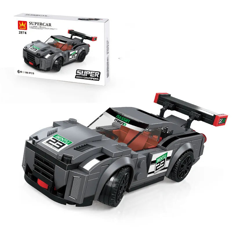Supercar size small Assembled Sports Car Building Bricks set