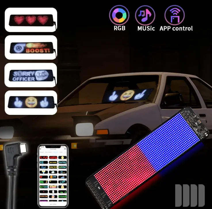Programmable Car LED pad APP Control 370x120x50mm