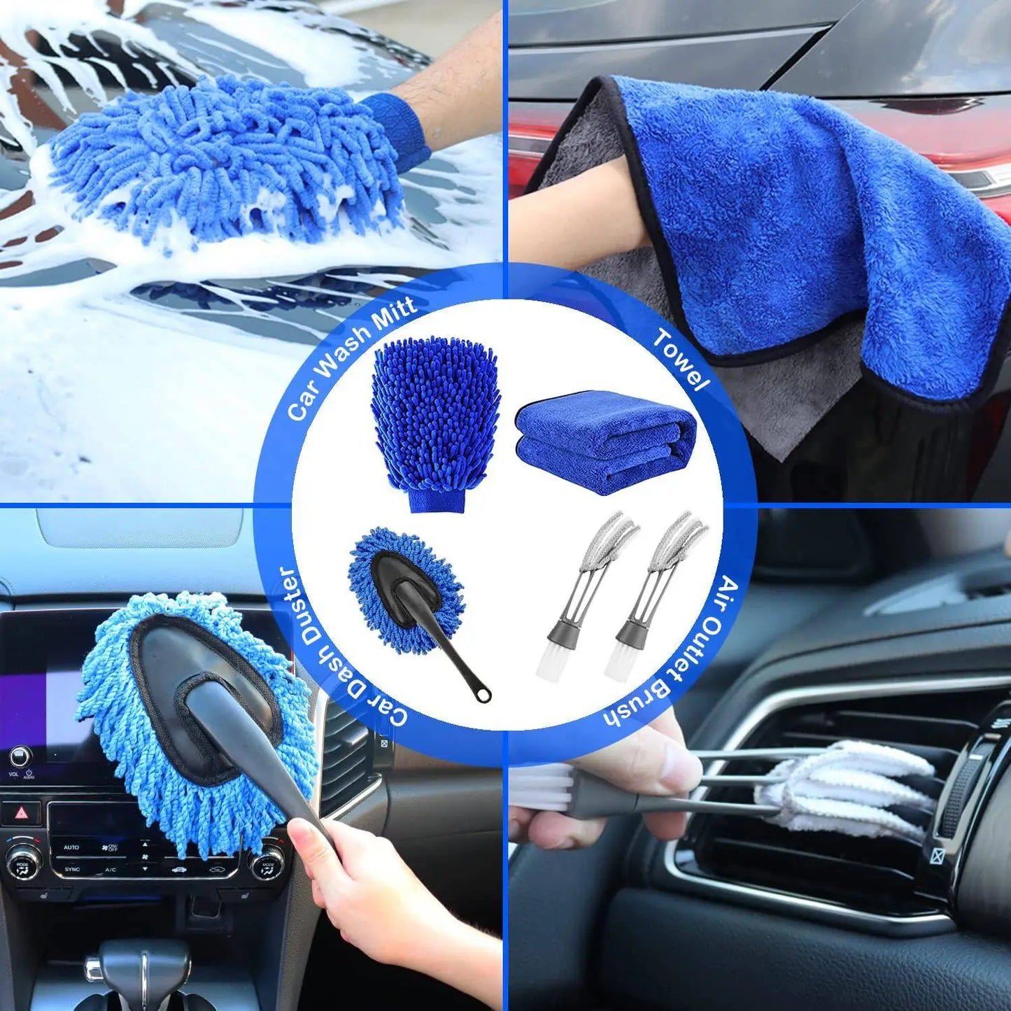 26Pcs Car Detailing Brush Set Drill car wash
