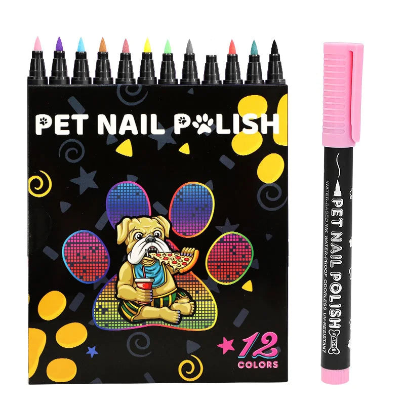 Dog Nail Polish Pen 12 colors