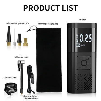 Multi-function Wireless Car bike motorcycle Tires Air pumper