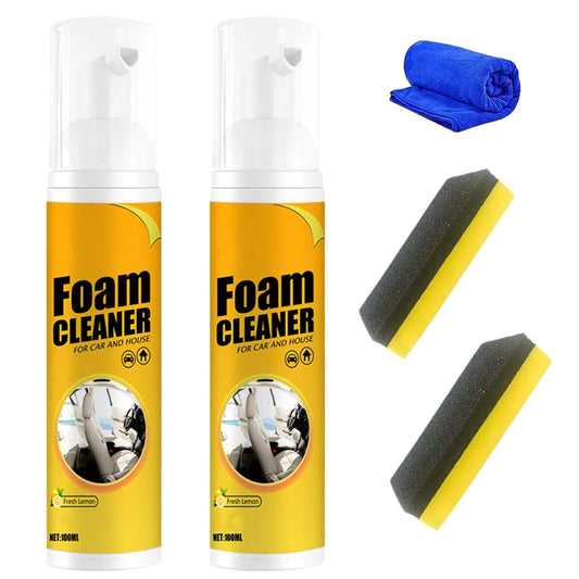 2Pcs Foam CLEANER All-Purpose Cleaners for Car Leather