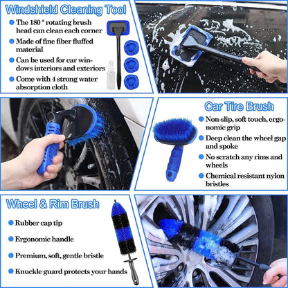 26Pcs Car Detailing Brush Set Drill car wash