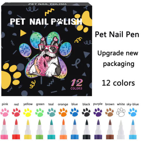 Dog Nail Polish Pen 12 colors