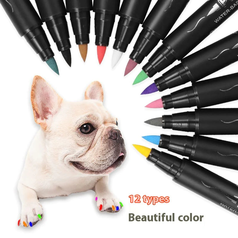 Dog Nail Polish Pen 12 colors