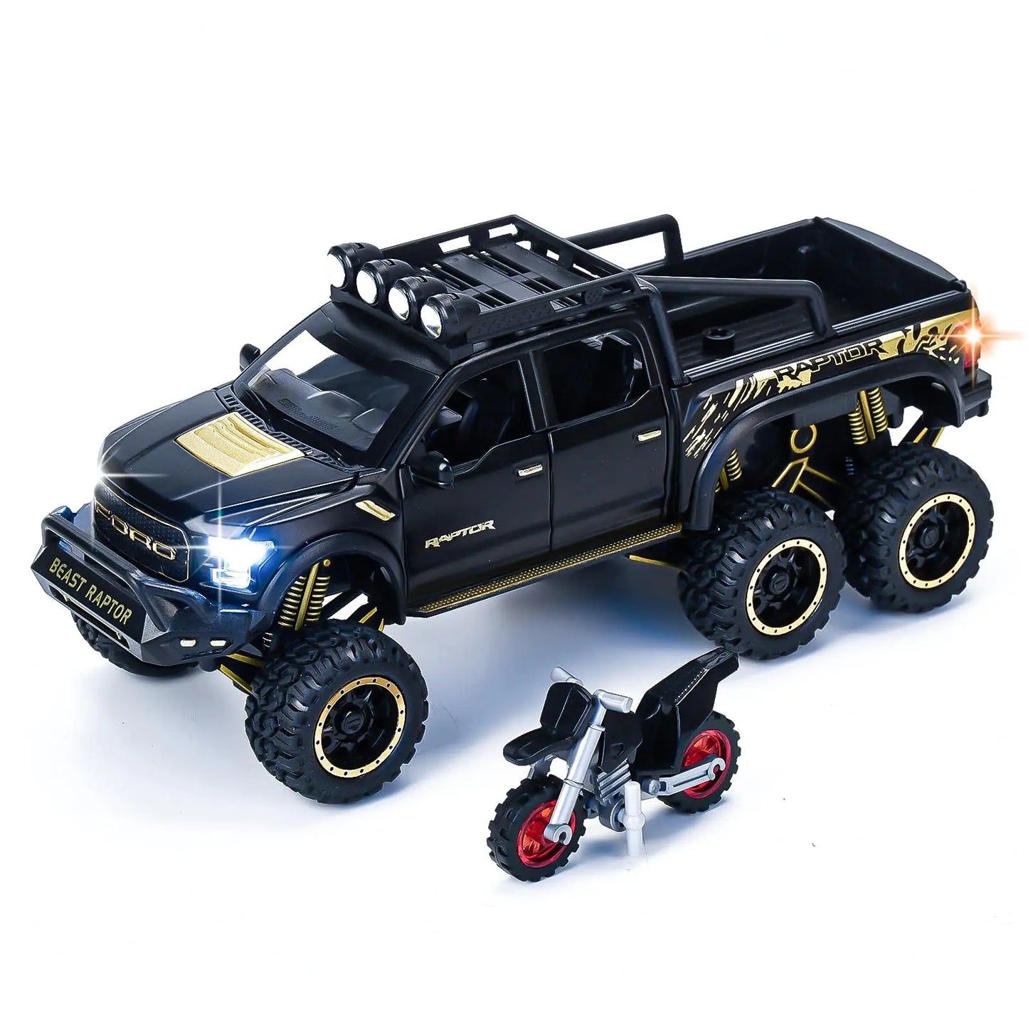 Toy Trucks Pickup Model Cars F150 Metal Diecast Cars Trucks for 3 Year Old Boys and up (Black)