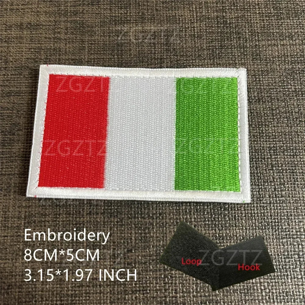Italy Infrared IR Reflective Patch Italian Italia Sicily Sardinia Sicilia Flag Applique Badge Tactical Armband ITA GIS