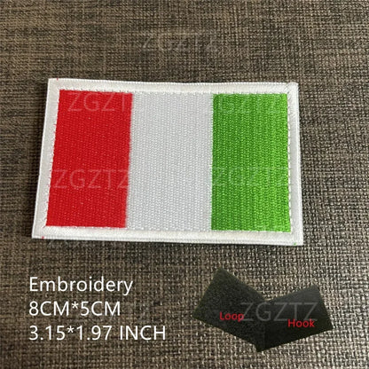 Italy Infrared IR Reflective Patch Italian Italia Sicily Sardinia Sicilia Flag Applique Badge Tactical Armband ITA GIS