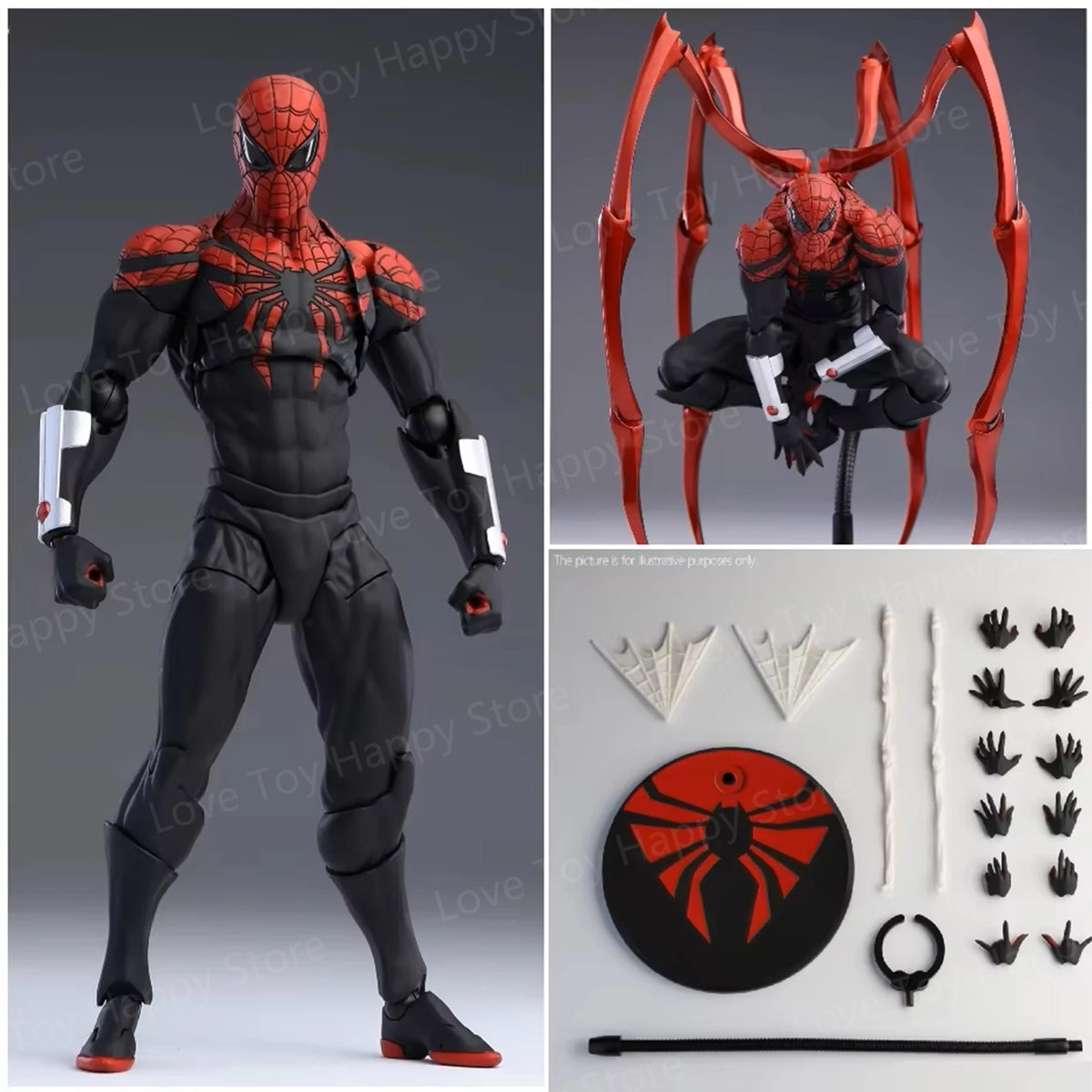 Marvel spiderman figure Movable Joints Painted Character Desktop Decor Collectible Model Toy Gift For Adult Hobby Collectors