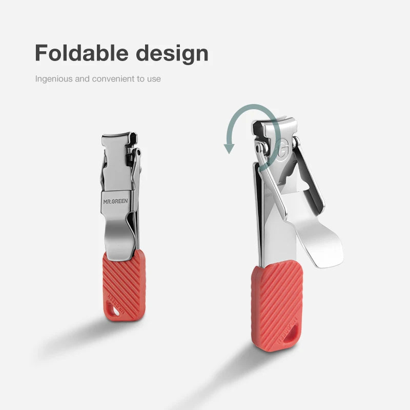 MR.GREEN Compact Nail Clippers Foldable Nail Cutters Manicure Tools Portable Fingernail Clipper With Key Chain Nail Scissors