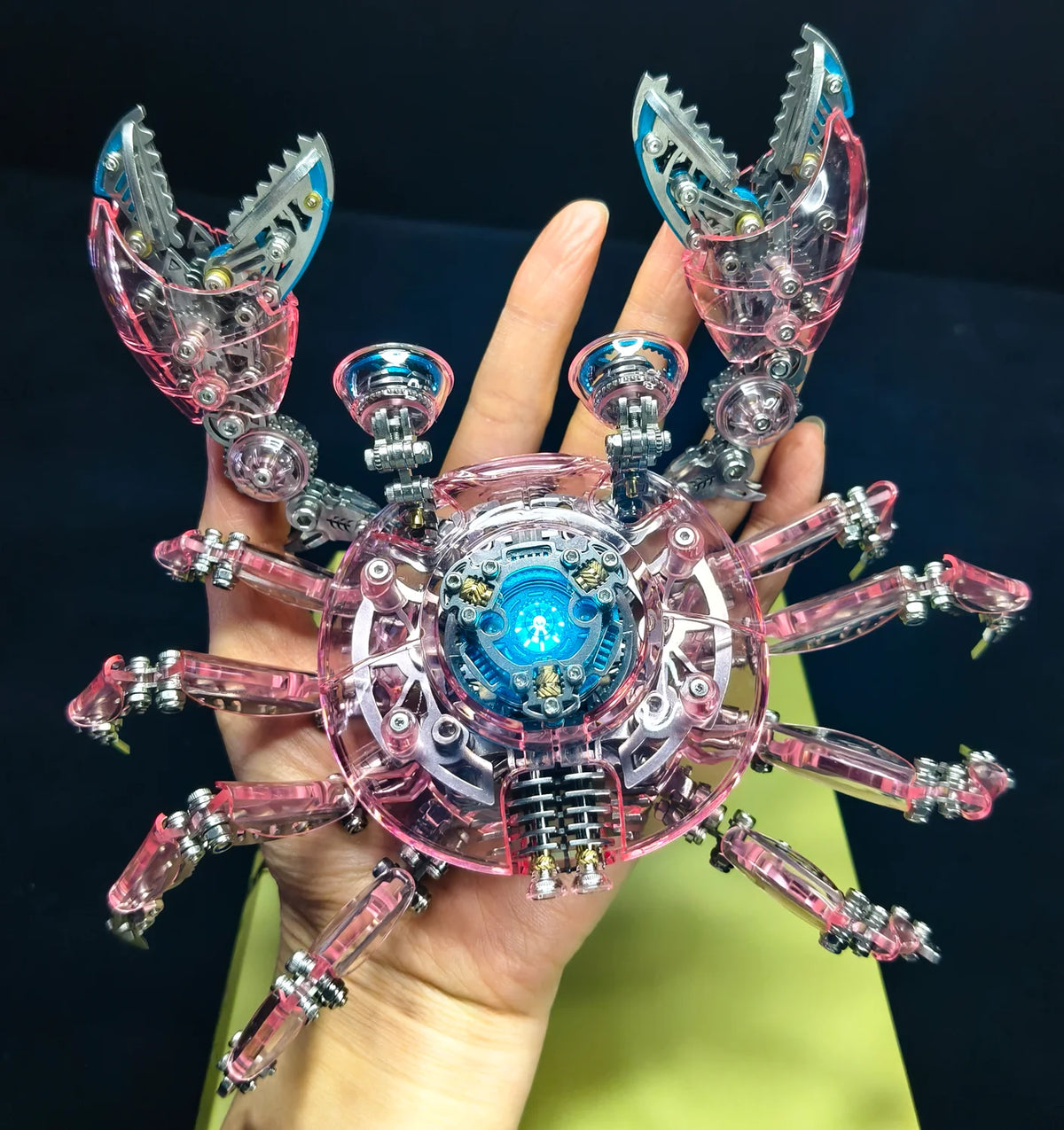 Exquisite Mechanical Crab Magnetic Suction Lamp Metal Assembly Model Trendy Toy Ornament DIY Handmade Three-Dimensional Gift