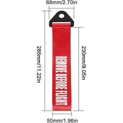 2PCS High-Strength Nylon Tow Strap Universal JDM RACING Car Tow Auto Trailer Ropes Front and Rear Bumper Trailer Towing Strap