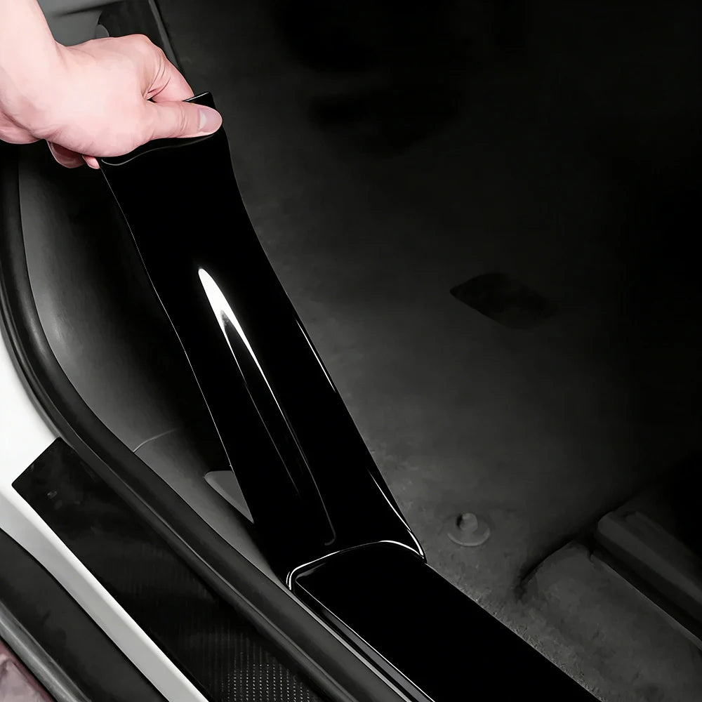 3/5/7/10cm*3/5/7/10m Glossy Black Car Sticker Paste Protective Strips Auto Door Sill Side Anti-Scratch Tape Car Accessories