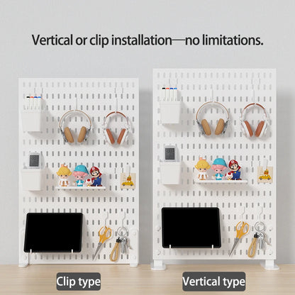 Home Furniture Storage Pegboard: Desktop Standing Height-Adjustable Storage Rack, Also for Displaying Decorative Figurines