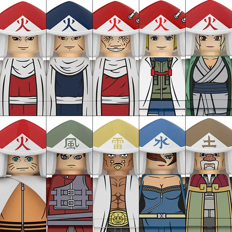 WM6152 Naruto Building Blocks Ootutuki Momoshiki Mitsuki Gaara Namikaze Minato Tobirama Action Figure Accessories For Kids