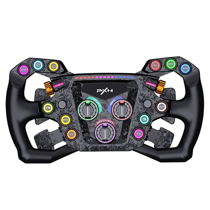 PXN W GTL GT One Racing Simulator Wheel Carbon Fiber Shift Paddle RGB Customizable Keys Quick Detachable Steering Wheel For PC