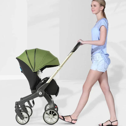 New Baby Stroller 4in1 Multi-function Car Seat Four-wheel Stroller Folded Baby Carries Baby Stroller 3 in 1 Portable