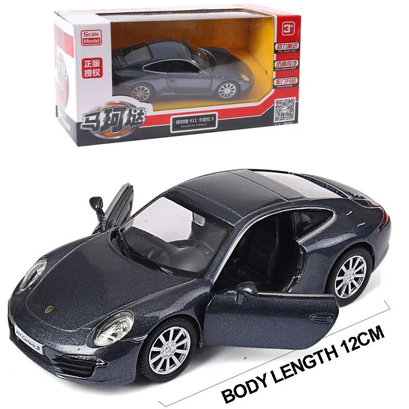 MaKeda1:36 Porsche 911 Carrera S Sports Car Pull Back Car Model Car Metal Alloy Toy Car For Kid Gifts Collection