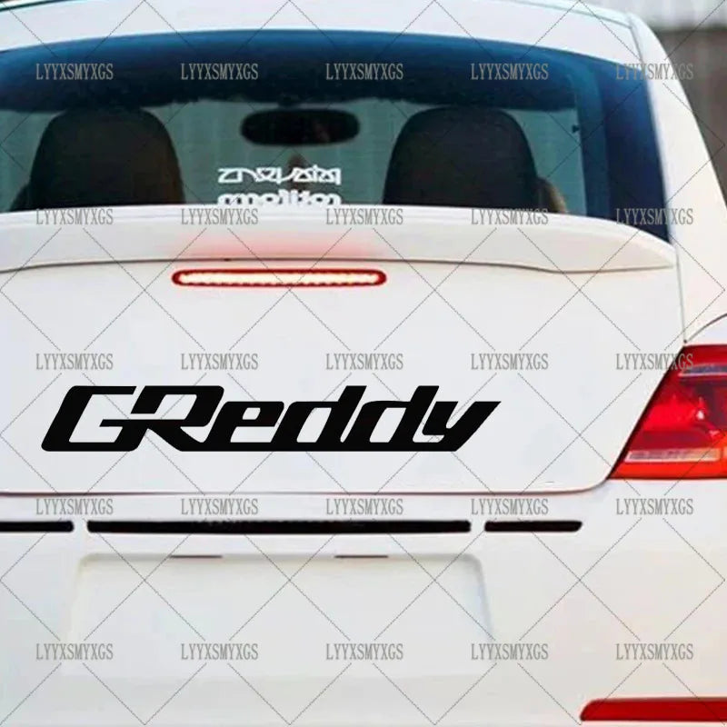 Self-Adhesive Custom Creative GREDDY Car Stickers Waterproof Sunscreen Vinyl Decal  PVC wholesale Car Accessories