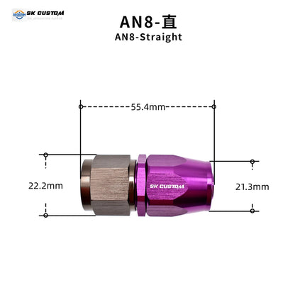 Universal Oil Pipe Female Forged Hose End Fitting Wire Braided Oil Tube Adapter Oil Radiator Fitting Aluminum Alloy AN6 AN8 AN10