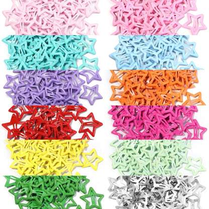 50pcs/lot Metal Colorful Kids BB Hair Clips Y2K Star Hair Clips For Broken Hair Clip Bangs Hair Clip Girls Y2K Style Hair Clips