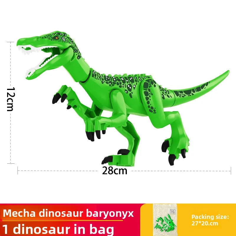 Armed Tyrannosaurus Rex building blocks with chariots, dolls and dinosaurs assembled model children's educational toys