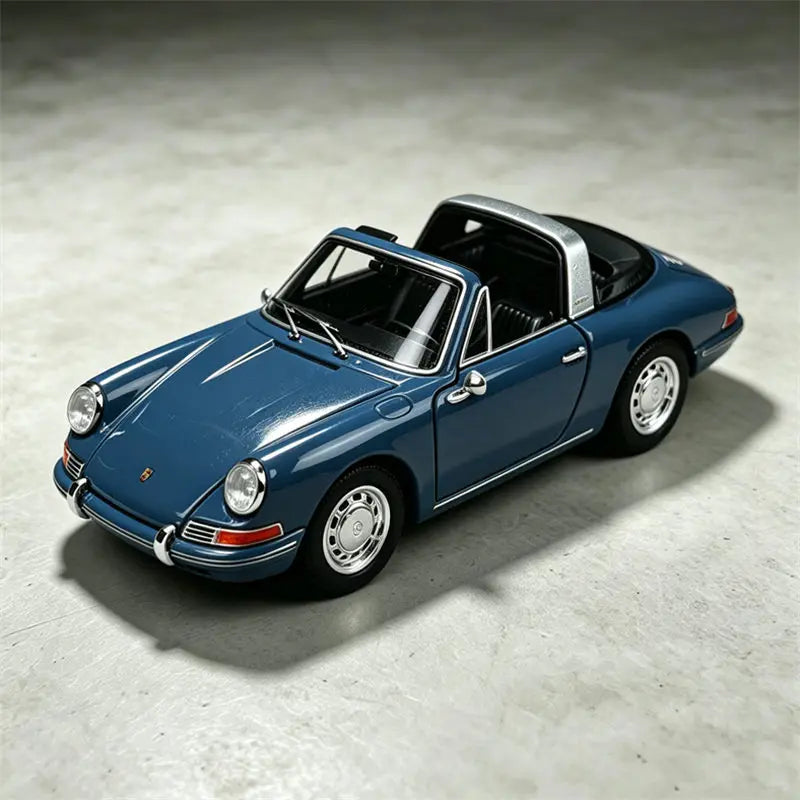WELLY 1:24 1965 Porsche 911 Targe Coupe Alloy Classic Sports Car Model Diecast Metal Vintage Racing Vehicles Car Model Kids Gift