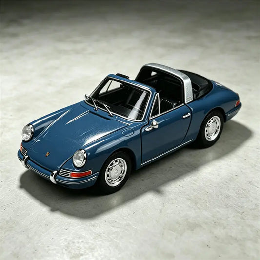 WELLY 1:24 1965 Porsche 911 Targe Coupe Alloy Classic Sports Car Model Diecast Metal Vintage Racing Vehicles Car Model Kids Gift