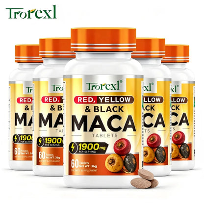 Natural Maca Root Tablets-Supports Vitality & Physical Performance, Balances Hormone, Overall Wellness