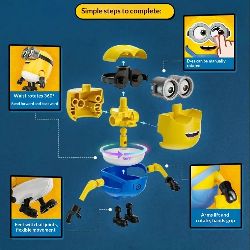 Genuine Minions Building Block Figures Magic Edition Jam Factory And Celebration Party Series Collectible Toy Desktop Ornament