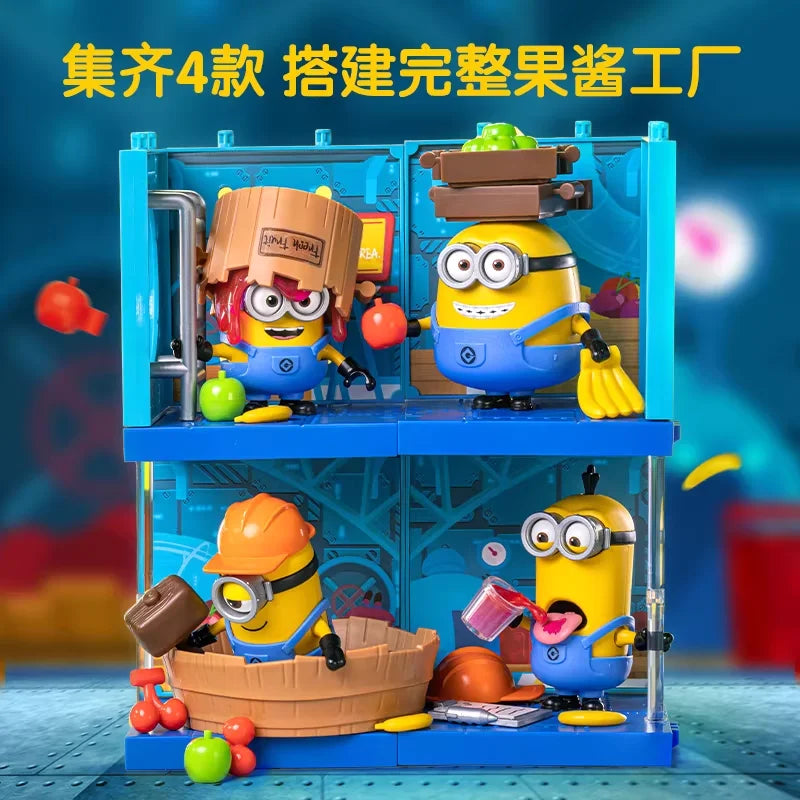Original Blokees Minions PreCOOL Series Jelly Factory & Minions Celebration Party blind box Peripheral Collect Toys Boy Gifts