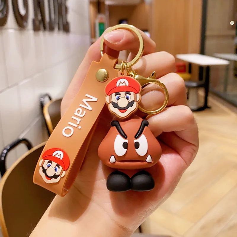 New Creative Super Mario Figurine Keychain, Cute Doll Backpack Hanger, Pendant, Exquisite Gift Keychain