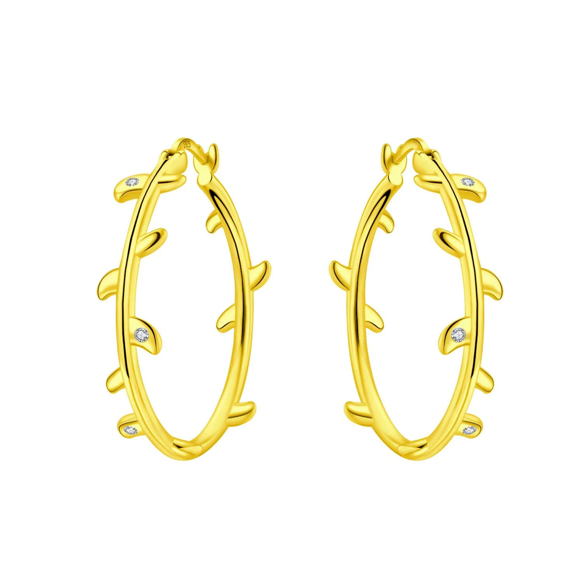 PANPOKI Original 925 Sterling Silver Beautiful Tulip Flower Earrings Women Hoop Earring Anniversary Jewelry Trendy Gifts