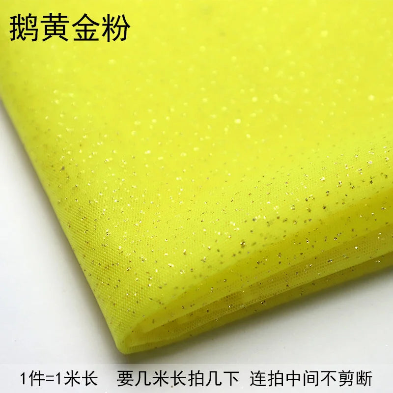 Gold Tulle material black encryption soft Tulle spray silver glitter Tulle wedding dress home decoration fabric