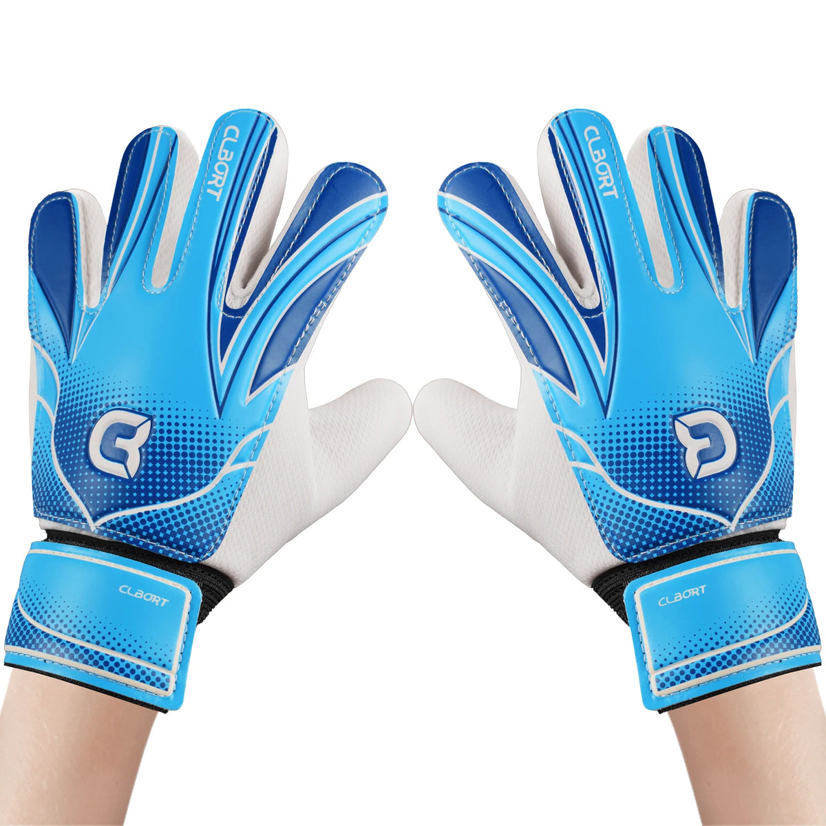 1 pair Non-Slip Soccer Goalie Gloves with Double Wrist Protection
