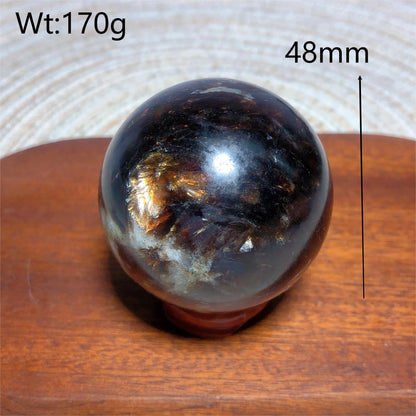 Natural Crystal Phlogopite Golden Flashy Mica Sphere Painting Gemstones Mineral Energy Reiki Home Decorations Gift