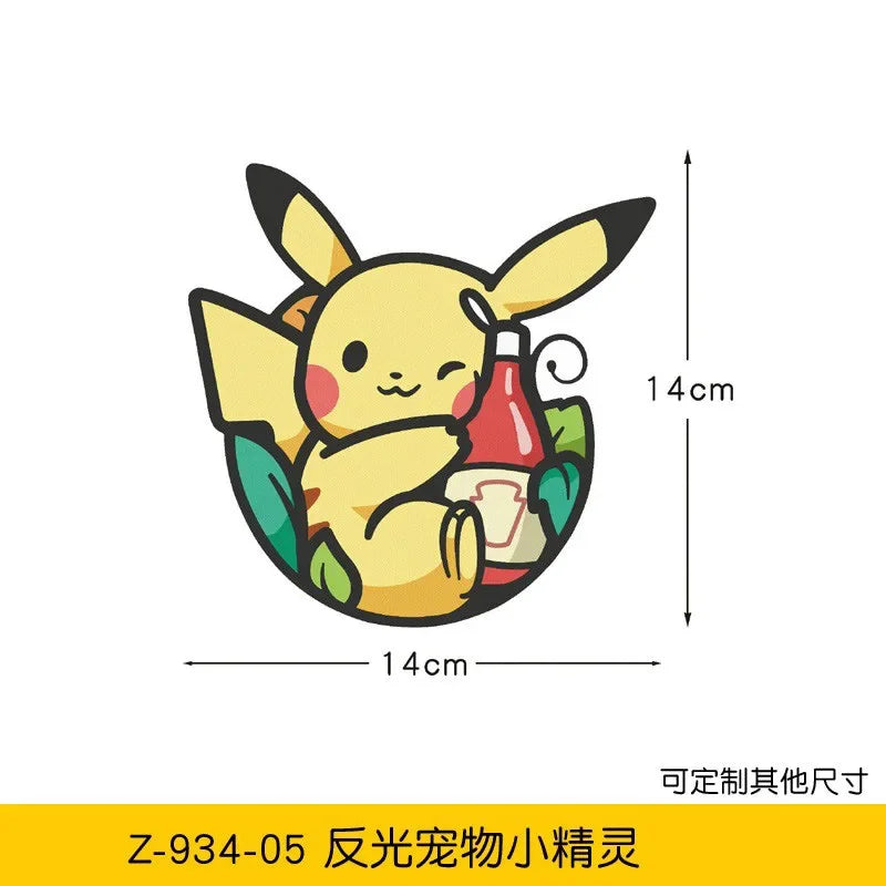 20styles Monster Elf Car Stickers Anime Figure Eevee Charmander Cute Cartoon Doll Creative Sticker Birthday Gifts