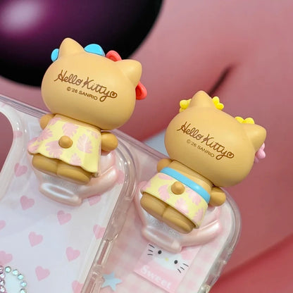 new Hello Kitty hipper Blind Box Go To Beach Series Cute Lying Figure Phone Case Sticker Collectible Trendy Toy Desk Decor gift