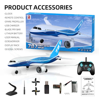 BM30 787 3CH RC Airplane 2.4G Remote Control Glider Intelligent Gyroscope EPP Foam Aircraft Plane Model Toys for Adults BM29