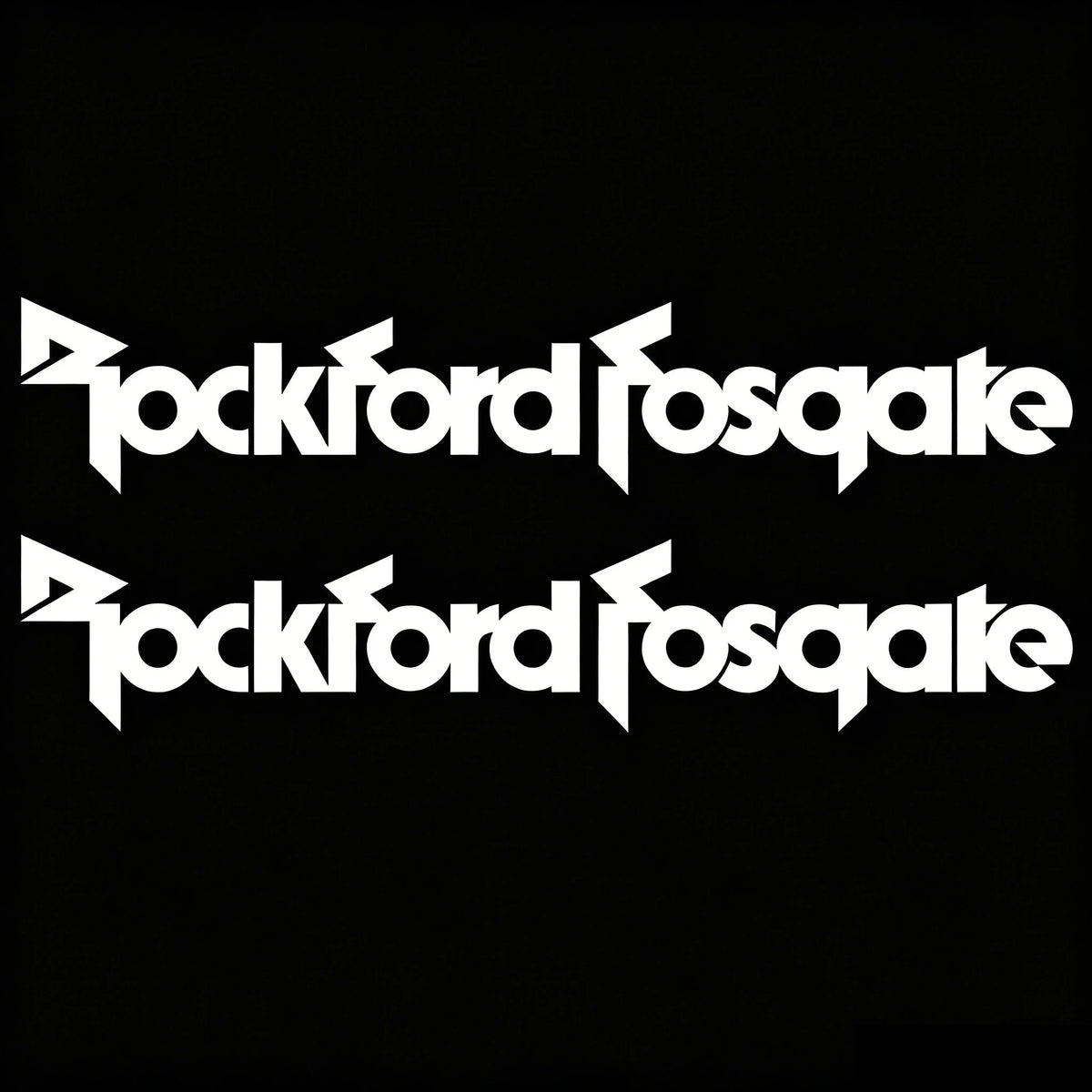 2x JDM Rockford Fosgate Logo Audio Racing Decal Die Cut Stickers Vinyl Decal Customizable in Any Size No Background