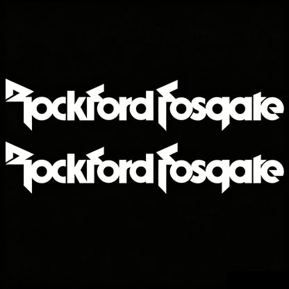 2x JDM Rockford Fosgate Logo Audio Racing Decal Die Cut Stickers Vinyl Decal Customizable in Any Size No Background